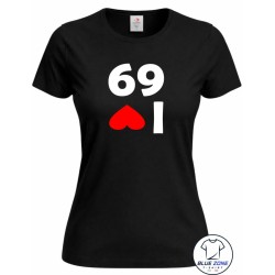 Maglietta Donna I Love 69 nera