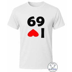 Maglietta Uomo I Love 69 bianca