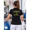 Polo donna nera Fisioterapista indossata