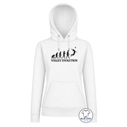 Felpa Donna Volley Evolution Pallavolo bianca