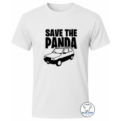 Maglietta uomo Save the Panda divertente bianca