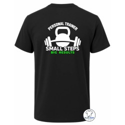 Maglietta Personal Trainer Small Steps Big Results vista posteriore