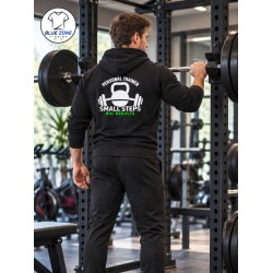 Felpa Uomo Personal Trainer Small Steps Cappuccio + Zip