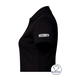Stampa Security sulla manica sinistra della polo donna