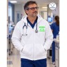 Felpa uomo Infermiere con cappuccio e zip indossata