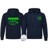 Felpa uomo Infermiere con cappuccio e zip blu notte