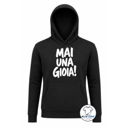Felpa uomo Mai ’Na Gioia con cappuccio nera