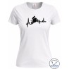 Maglietta Moto Heartbeat Battito Cardiaco Motociclista bianca